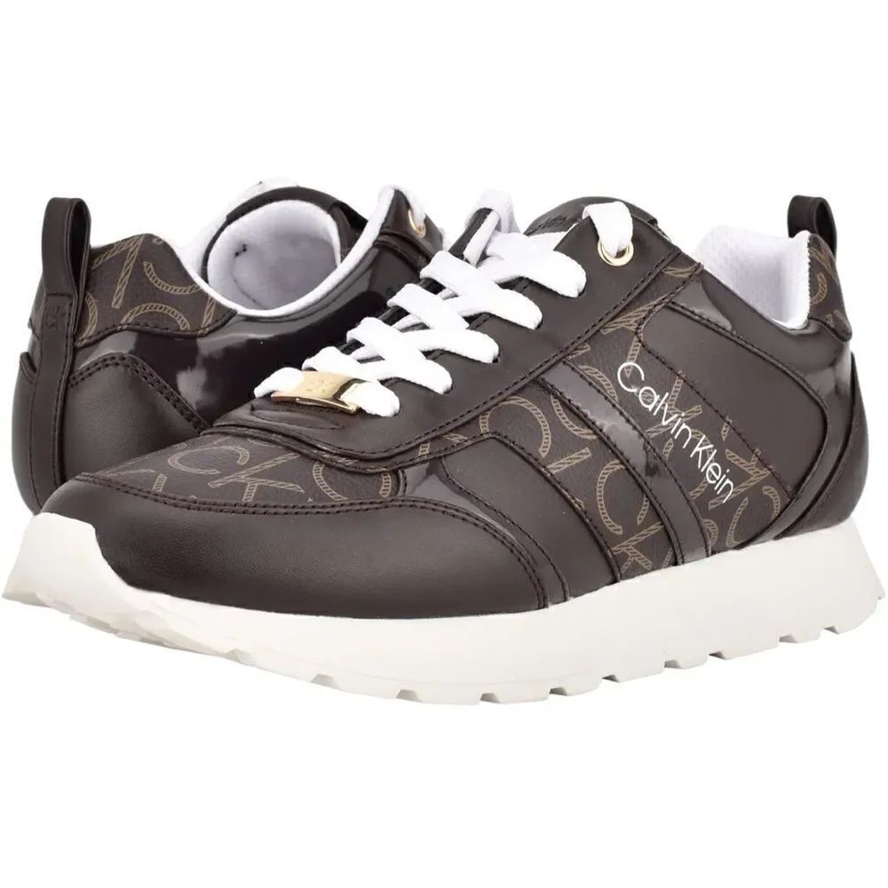 Calvin Klein Carlla athletic running shoes brown size 8 NWOT
